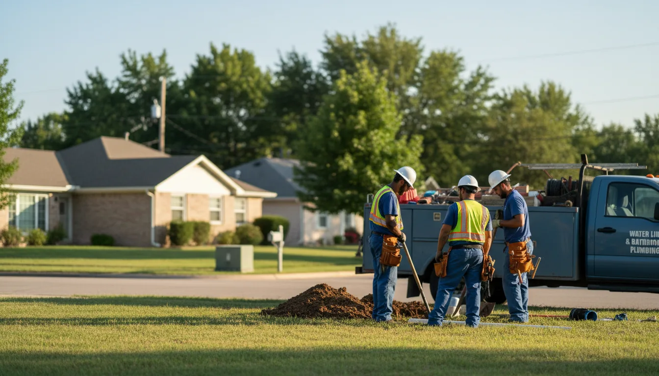 Residential water line and bathroom plumbing service in Renick, MO